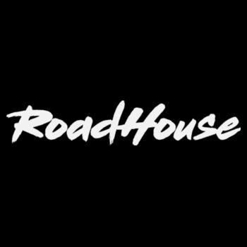 ROADHOUSE - Premium Racerback Tank Top - Black w/ White Print Design