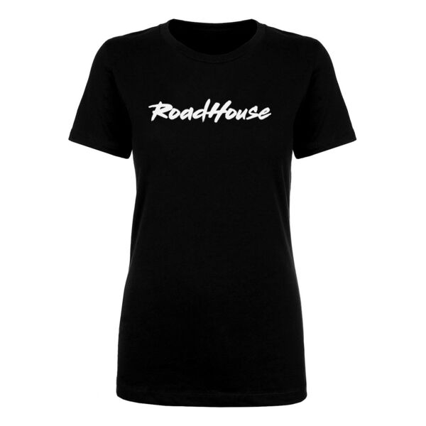 ROADHOUSE - Premium Women's Short Sleeve T-Shirt - Black w/ White Print Thumbnail