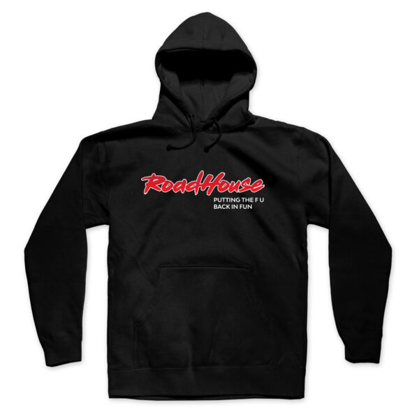 WE PUT THE F U BACK IN FUN - Premium Pullover Hoodie - Black Thumbnail